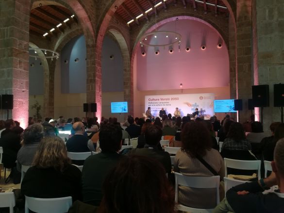 Sala del Museu Marítim de Barcelona. Jornadas Cultura Versió 2050